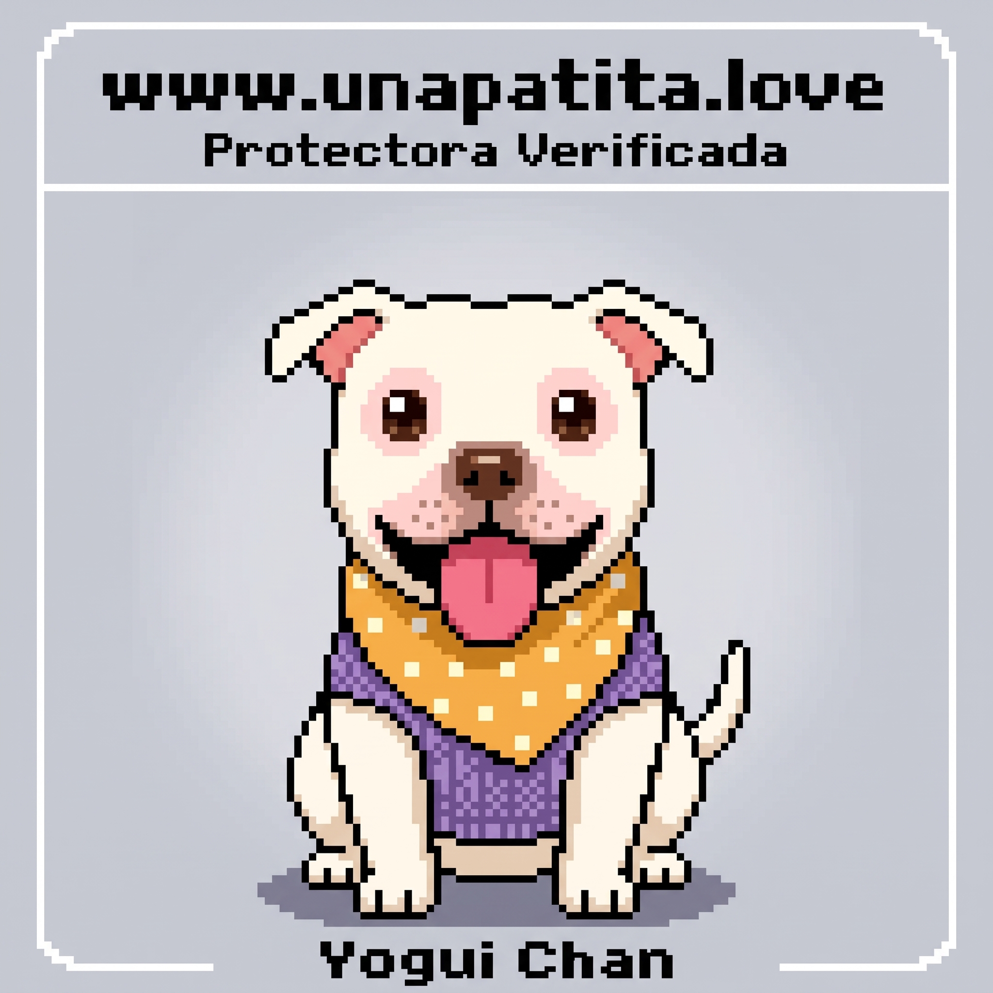 Yogui presenta una causa verificada en estilo pixel art
